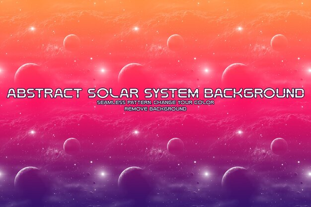 惑星と星のパターンを持つ編集可能な宇宙背景