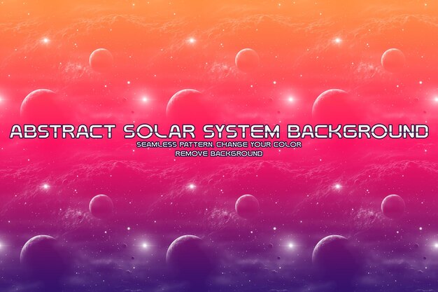 PSD editable cosmic background with planet and star patterns