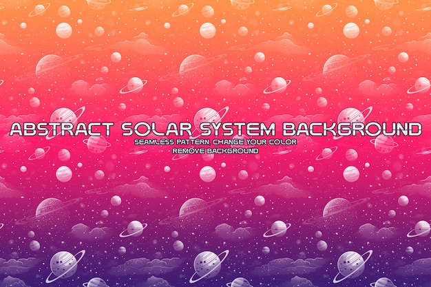 PSD editable cosmic background with planet and star patterns