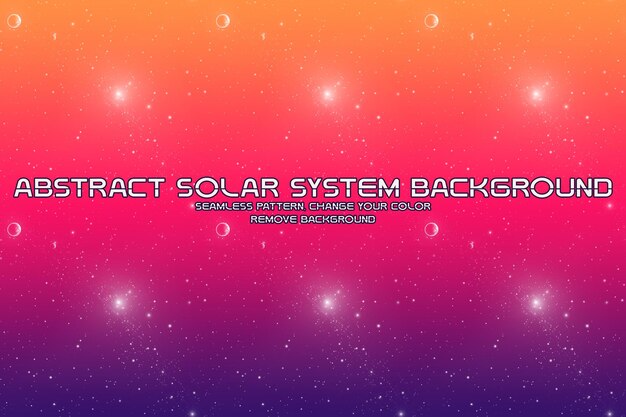 PSD editable cosmic background with planet and star patterns