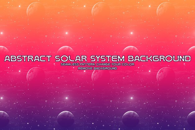 惑星と星のパターンを持つ編集可能な宇宙背景