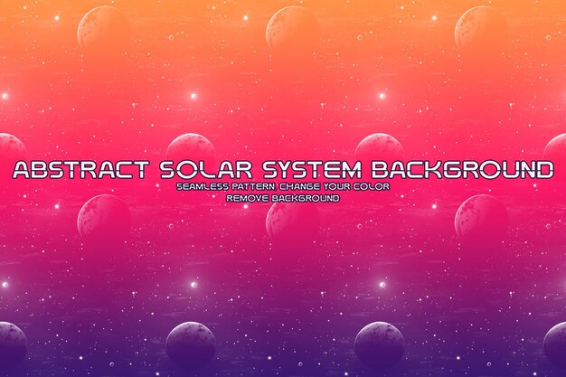 PSD editable cosmic background with planet and star patterns