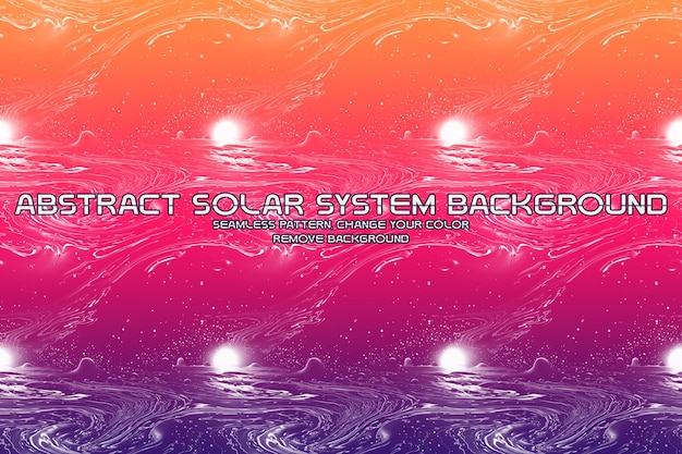 Editable Cosmic Background with Planet and Star Patterns