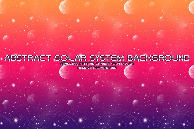 PSD editable cosmic background with planet and star patterns