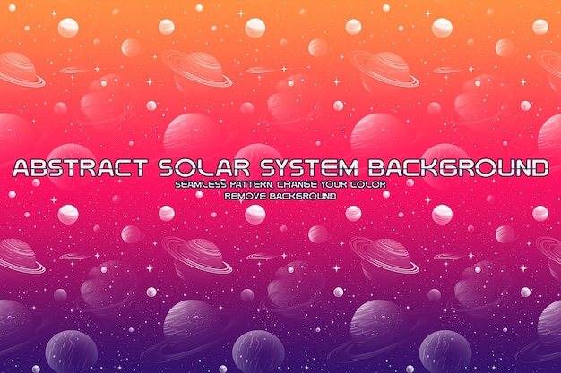 PSD editable cosmic background with planet and star patterns