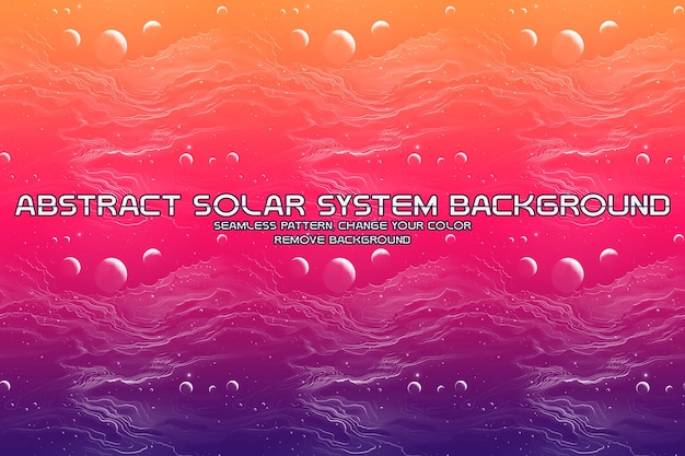 Editable Cosmic Background with Planet and Star Patterns