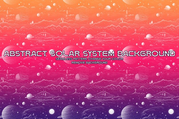 PSD editable cosmic background with planet and star patterns