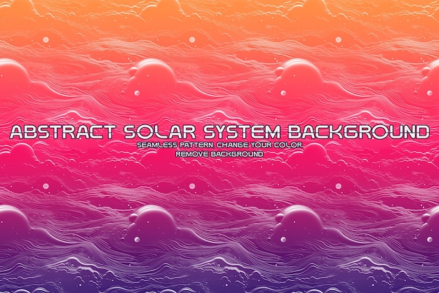 Editable Cosmic Background with Planet and Star Patterns