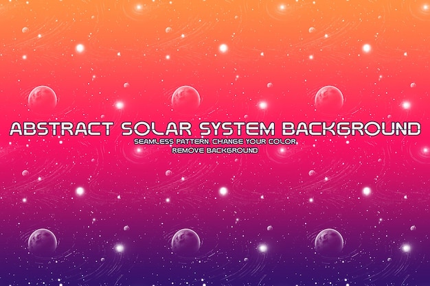 PSD editable cosmic background with planet and star patterns