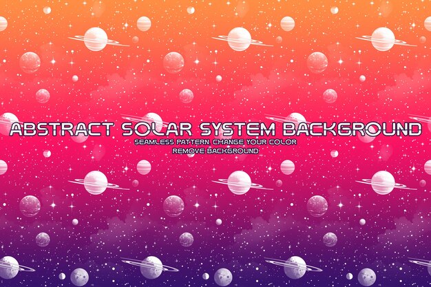 PSD editable cosmic background with planet and star patterns