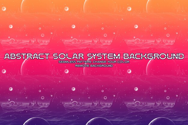 Editable Cosmic Background with Planet and Star Patterns