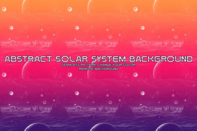 PSD editable cosmic background with planet and star patterns