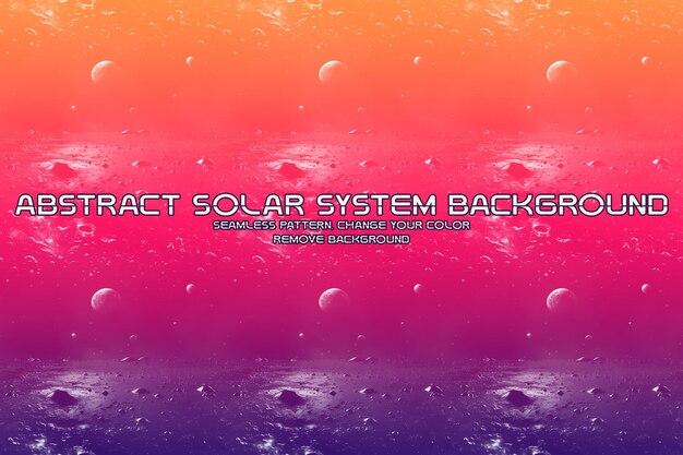 PSD editable cosmic background with planet and star patterns