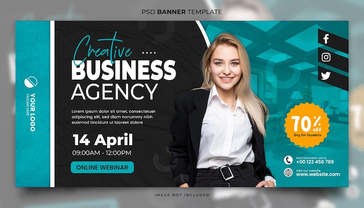 PSD editable creative business banner template