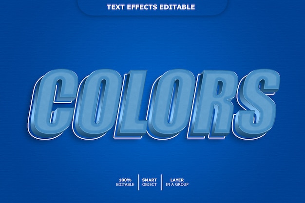 PSD editable font effect