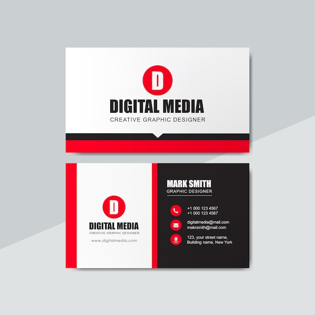 Editable free psd modern and clean professional business card template