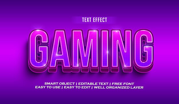 PSD editable gaming text style effect