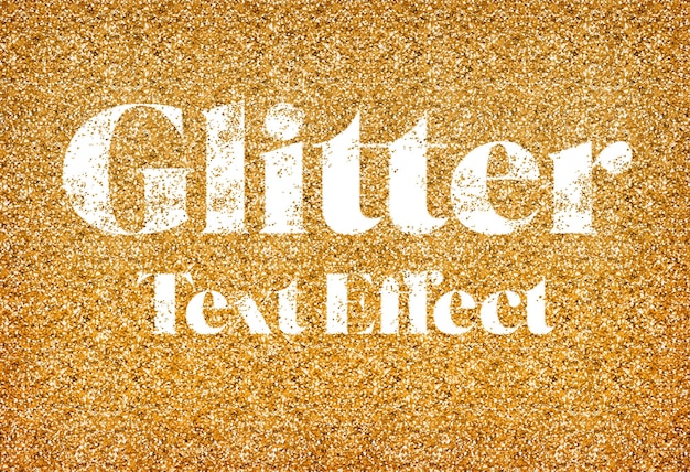 PSD editable glitter text effect