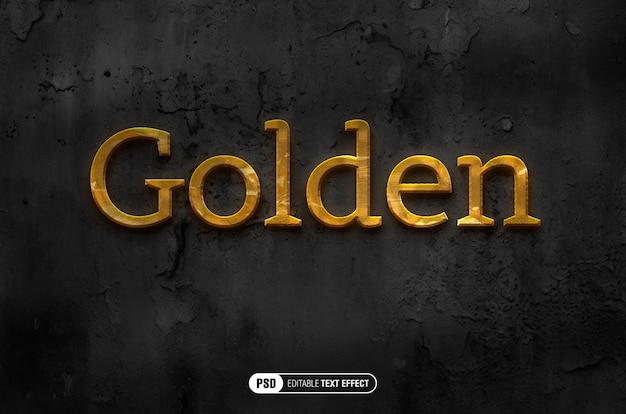 PSD editable golden text effect