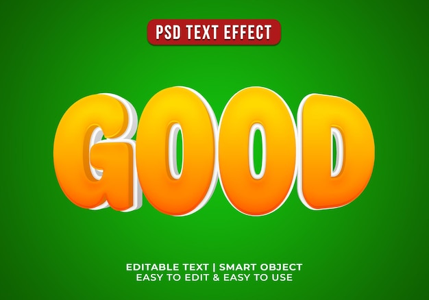 Editable good text effect