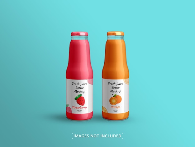 Editable healthy juice bottle mockup