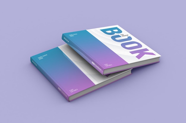 editable high quality realistic square thick hard cover book mockup on a clean background