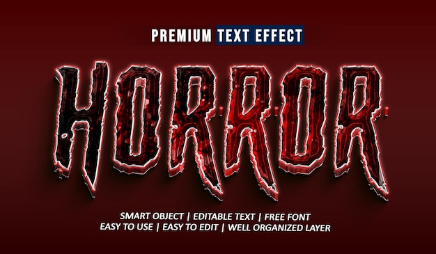 PSD editable horror text style effect