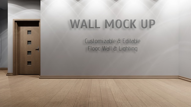 PSD editable interior with blank wall