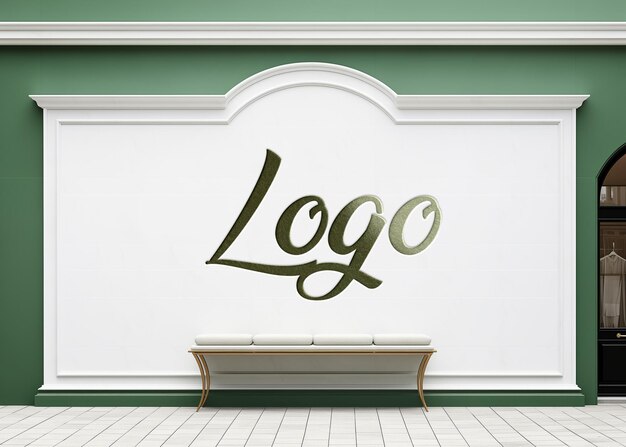 Modello psd di mockup del logo modificabile