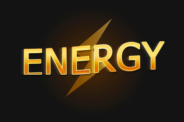 Editable logo mockup psd yellow text effect flash energy booster words