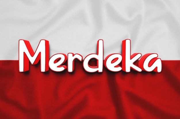 Editable merdeka text effects