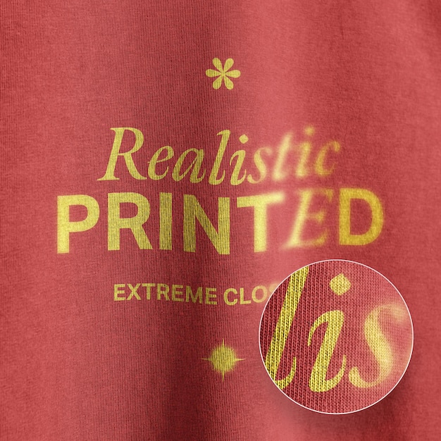 PSD editable mockup realist printed on catton