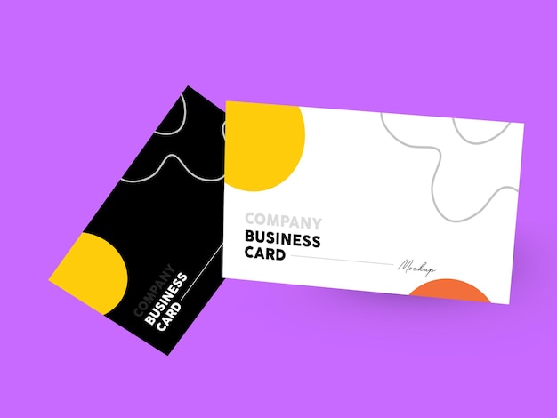 Editable modern business card mockup template