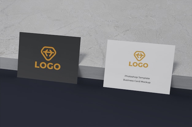 PSD editable modern and clean business card design mockup