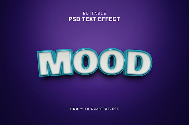 editable mood text style effect