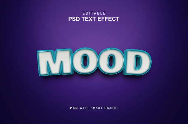 Editable mood text style effect