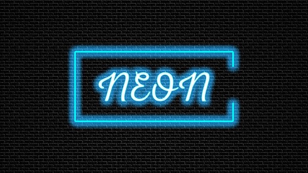 PSD editable neon text effect