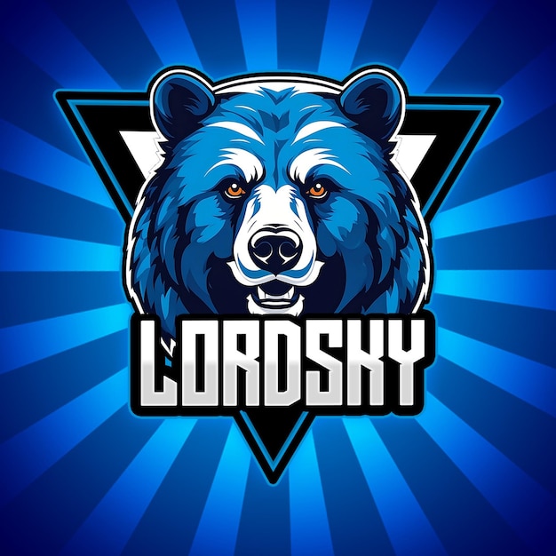 PSD logo del gioco di esports panda modificabile