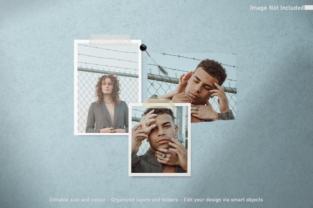 PSD editable photo college mockup template