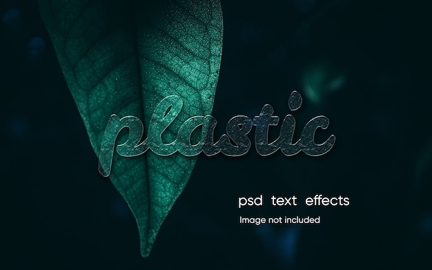 Editable plastic text effect