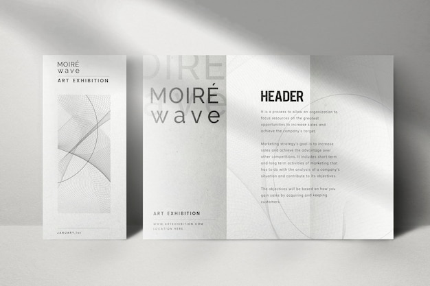 PSD editable poster mockup psd with tri-fold brochure