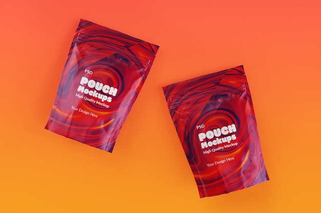 PSD editable pouch packaging mockup