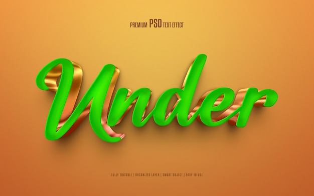 PSD under editable premium psd text effect