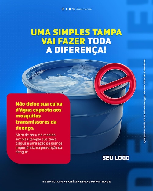 PSD editable psd dengue campaign water tank a simple lid will make all the difference