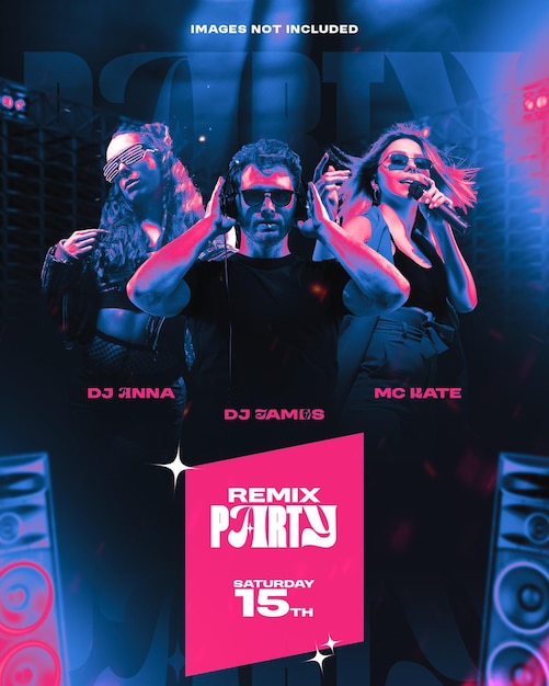 editable psd poster and flyer for music event party and festival