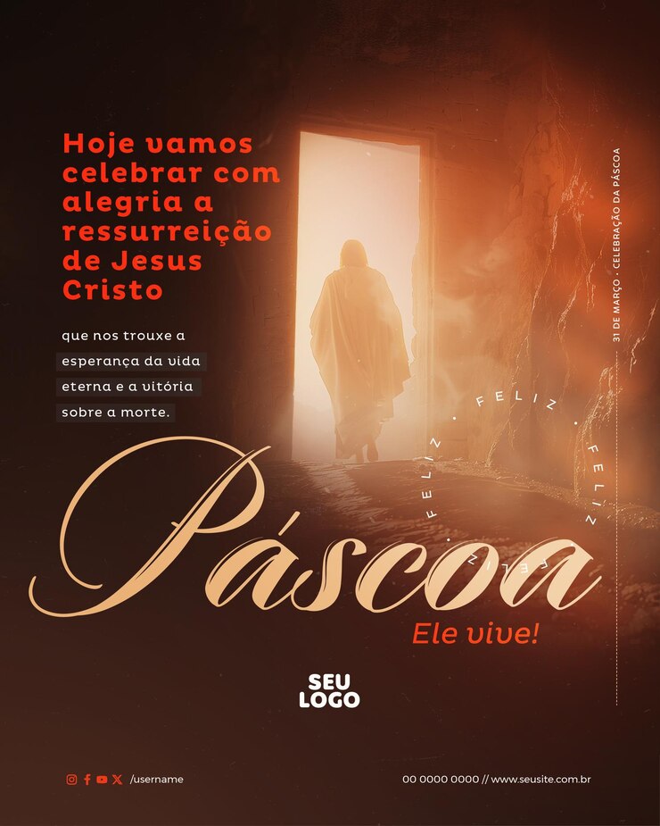 PSD editable psd social media easter celebrate the resurrection of jesus christ