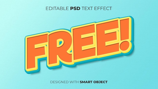 Editable PSD Text Effect of Free for Title Copy Poster Event etc