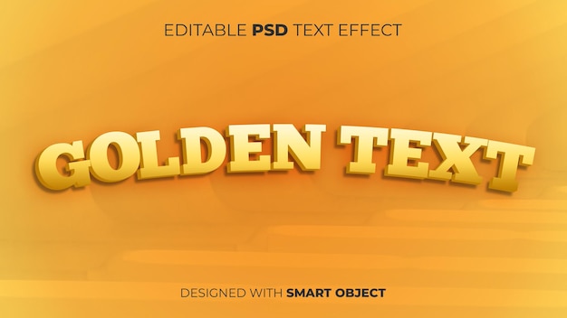 Editable PSD Text Effect of Golden Text for Title Copy Poster Event etc