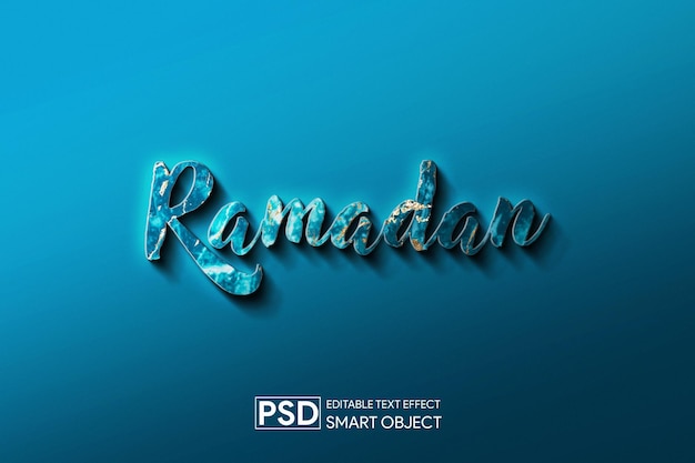 Editable psd text effect