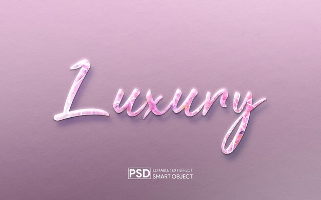 Editable psd text effect